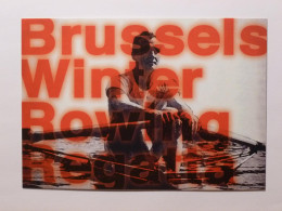 SPORT NAUTIQUE - Barque / Rame - Aviron / REGATE Bruxelles - Carte Publicitaire Belge Brussels Winter Rowing Regatia - Remo