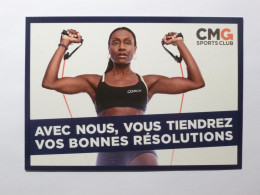 SPORT / MUSCULATION - Femme En Entrainement - Carte Publicitaire Club Sport CMG - Ginnastica