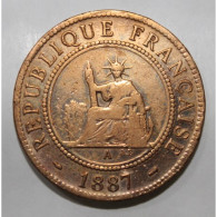 INDOCHINE - KM 1 - 1 CENT 1887 A - Paris - TB - Sonstige & Ohne Zuordnung