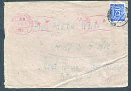1947 Letter To USA Sc 553  Munich U.S. Civil Censorship - Lettres & Documents