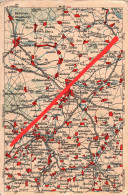 Litho AK Wona Hauschting Karte 770 Oschatz Dahlen Mügeln Lampertswalde Calbitz Stauchitz Zschaitz Ostrau Döschütz Leuben - Oschatz