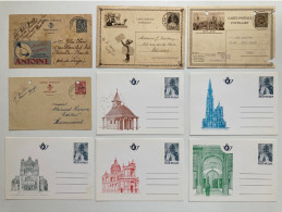 BELGIQUE BELGIUM LOT Nine Postcards Carte Postale Stationery Card - Autres & Non Classés