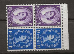 1960 MNH GB Phosphor Booklet Pane SG 611-mma Postfris** - Ungebraucht