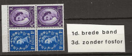 1960 MNH GB Phosphor Booklet Pane SG 611-mm ERROR Phosphor Shift Postfris** - Nuevos