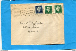 SUPERBE Lettre  - Cad 25 Nov -le Mont D'ore1945  3   Timbres Marianne De Dulac-N° 684+688 - 1944-45 Maríanne De Dulac