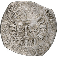 France, Charles V, Blanc Au K, 1365-1380, Billon, TB+, Duplessy:363 - 1364-1380 Carlos V El Sabio