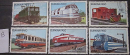 BURKINO FASO 1985 ~ S.G. 809 - 814, ~ 'LOT B' ~ TRAINS. ~  VFU #02986 - Burkina Faso (1984-...)