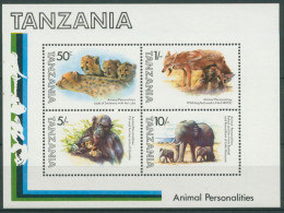 Tansania 1982 Tiere Aus Film Und Fernsehen Block 28 Postfrisch (C23115) - Tanzania (1964-...)