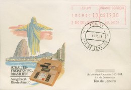 Brasilien 1981 ATM Automat AG. 00006 Ersttagsbrief ATM 2.6 D FDC (X80592) - Automatenmarken (Frama)