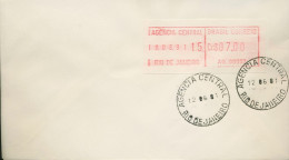 Brasilien 1981 ATM Automat AG. 00002 Einzelwert ATM 2.2 B Auf Brief (X80595) - Automatenmarken (Frama)