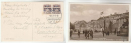 1937 CYCLING Photo Postcard KPK EVENT Denmark Person On Bike Bicycle Lorry People Cover Stamps - Radsport