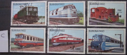 BURKINO FASO 1985 ~ S.G. 809 - 814, ~ 'LOT C' ~ TRAINS. ~  VFU #02987 - Burkina Faso (1984-...)