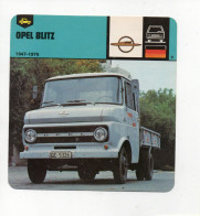 FICHE CAMION - OPEL BLITZ - Camion