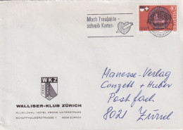 Motiv Brief  "Walliser Klub, Zürich"        1981 - Cartas & Documentos