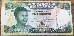 Billets De 5 Emalangeni - Swasiland