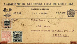 1930 Brasil / Brazil CAB 1.º Voo / First Flight Natal - Recife - Luchtpost