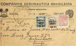 1930 Brasil / Brazil CAB 1.º Voo / First Flight Natal - Recife - Luchtpost