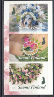 2019 Finland Flowers Dogs Complete Strip Of 3  MNH @ BELOW FACE VALUE - Unused Stamps