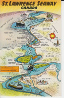 Map Welland Canal, Hamilton Brockville Prescott Iroquois Lock, Cornwall Lancaster  Ontario Canada  Quebec USA New York 2 - Otros & Sin Clasificación