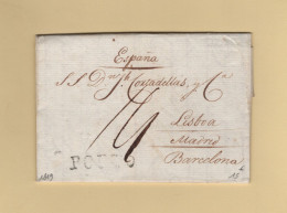 Portugal - Porto - 1819 - Destination Barcelone - ...-1853 Prephilately