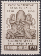 1950 Belgien,° Mi:BE 866, Sn:BE 401, Yt:BE 826, The 100th Anniversary Of The Savings Bank - Oblitérés