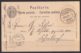 SWITZERLAND.1905/Saanen, PS Card/internal Mail - Brieven En Documenten