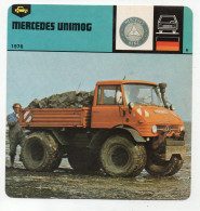 FICHE CAMION - MERCEDES UNIMOG - Camions