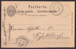 SWITZERLAND.1905/Ursenbach, PS Card/internal Mail. - Brieven En Documenten