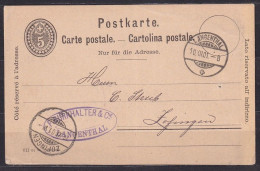 SWITZERLAND.1901/langenthal, PS Card/internal Mail. - Brieven En Documenten