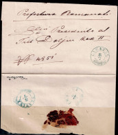 ROMANIA 1859 LETTER SENT 8/7/1859 FROM GARA AL TO SLATINA VF!! - 1858-1880 Moldavia & Principato