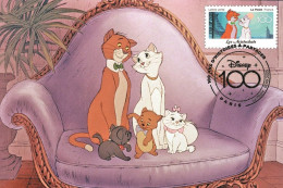 France 2023 - Disney Cent. - Les Aristochats Carte Maximum - 2020-…