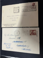 19-2-2024 (4 X 39) Australia Cover X 2 - 1950's (with Slogan Advertising) - Cartas & Documentos