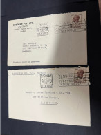 19-2-2024 (4 X 39) Australia Cover X 2 - 1950's (with Slogan Advertising) - Lettres & Documents