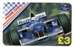 UNITED KINGDOM CARTE à CODE  ROTHMANS FORMULE 1 WILLIAMS RENAULT - Deportes