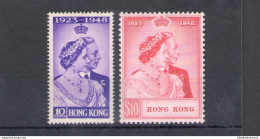 1948 HONG KONG, Royal Silver Wedding, SG 171/172 Set Of 2 - MLH* - Otros & Sin Clasificación