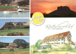 73958658 Weissig_Freital Raddampfer Panorama Rathener Hof Hotel - Freital