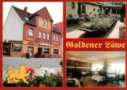 73958591 Luebben_Spreewald Speiserestaurant Goldener Loewe Gastraum Terrasse - Luebben (Spreewald)