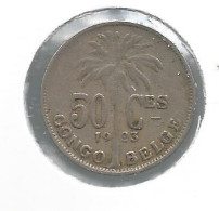 CONGO * ALBERT I * 50 Centiem 1923 Frans * Nr 12643 - 1910-1934: Albert I