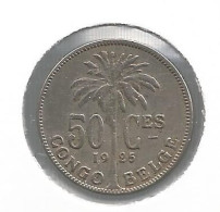 CONGO - ALBERT II * 50 Centiem 1925 Frans * Nr 12650 - 1910-1934: Albert I.