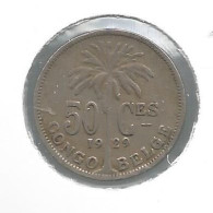 CONGO - ALBERT II * 50 Centiem 1929 Frans * Nr 12666 - 1910-1934: Albert I.
