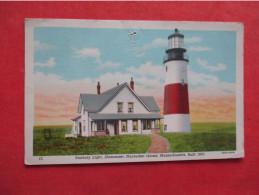 Sankaty Lighthouse.  Tach Hole Top Border.   Nantucket  Island  Massachusetts > Nantucket    Ref 6330 - Nantucket