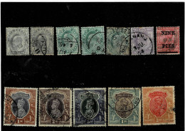 INDIA (Gran Bretagna) ,12 Pezzi Usati ,qualita Ottima - 1902-11 King Edward VII