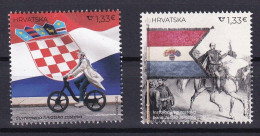 CROATIA 2023,CROATIAN FLAGS,INAUGURATION FLAG OF BAN JELAČIĆ, ELECTRIC BICYCLE,HORSES,WAR,MNH - Stamps