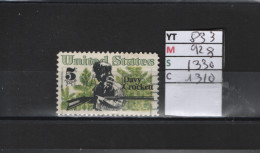 PRIX FIXE Obl  833 YT 928 MIC 1330 SCO 1310 GIB  David Crockett 1967 Etats Unis  58A/12 - Used Stamps