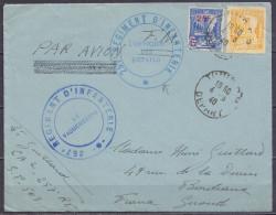Tunisie - Env. Par Avion Affr. N°172+205 Càd "TUNIS R.P. /4-3-1940/ DEPART" D'un Militaire Français Pour BORDEAUX - Cach - Lettres & Documents