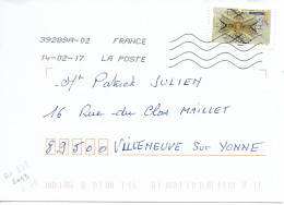 France 2013 - AA 878 - OBLITERE S/enveloppe 2017 /Art Gothique En France Clef De Voute Ste Chapelle Château De Vincennes - Cartas & Documentos