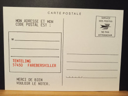 Carte Postal En Franchise. TENTELING Secteur Postal De FAREBERSVILLER 57450 - Briefe U. Dokumente