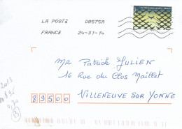 France 2013 - AA 895 - OBLITERE S/enveloppe 2014 / Fete De L'air : Oiseau Sortant De Sa Cage / LOT B - Cartas & Documentos