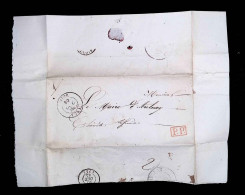 Lettre, Préphilatélie, Précurseurs XIX E Siècle, 1845, Sauzé 75 Deux Sèvres à Aulnay 16, 4 Scans, P.P. (rouge) - 1801-1848: Precursori XIX