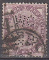 Grande-Bretagne   Victoria 1p Violet  Perforé WC & S    Et Oblitéré De  1881    Scan Recto-verso - Gezähnt (perforiert)